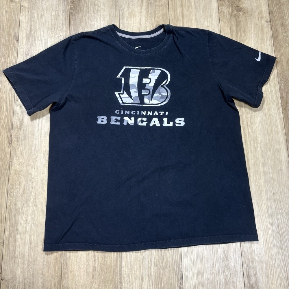 Cincinnati Bengals Nike T Shirt Adult XXL Black Short Sleeve NFL Football Mens